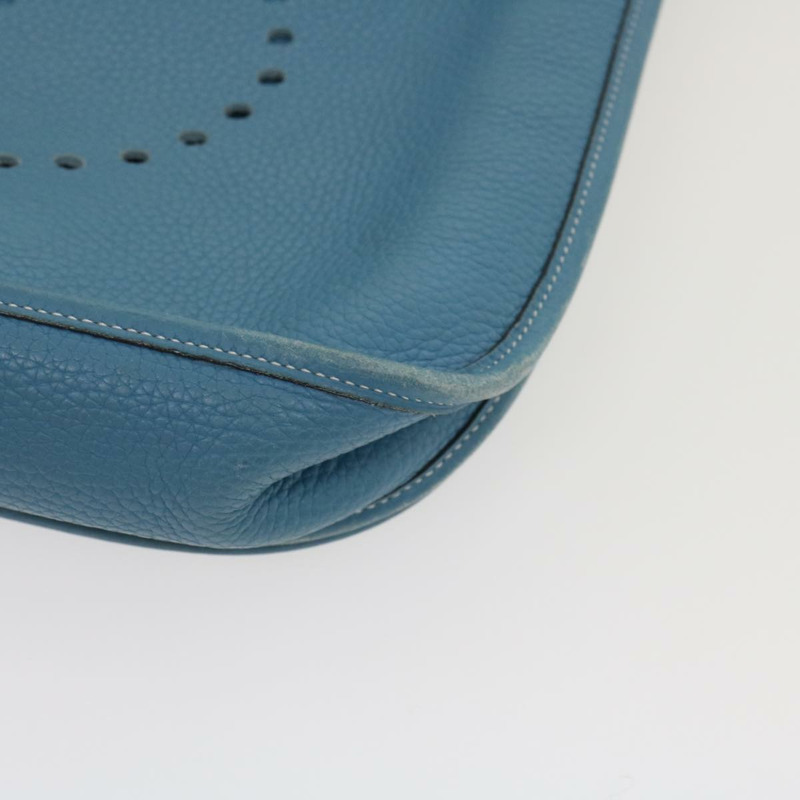 【日本直送】愛馬仕 Evelyn TGM 皮革單肩背包 藍色 正品 am2542gSAM-7