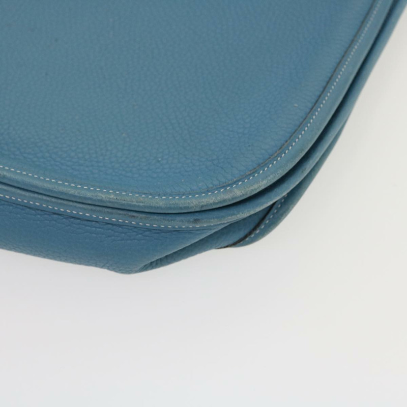 【日本直送】愛馬仕 Evelyn TGM 皮革單肩背包 藍色 正品 am2542gSAM-14