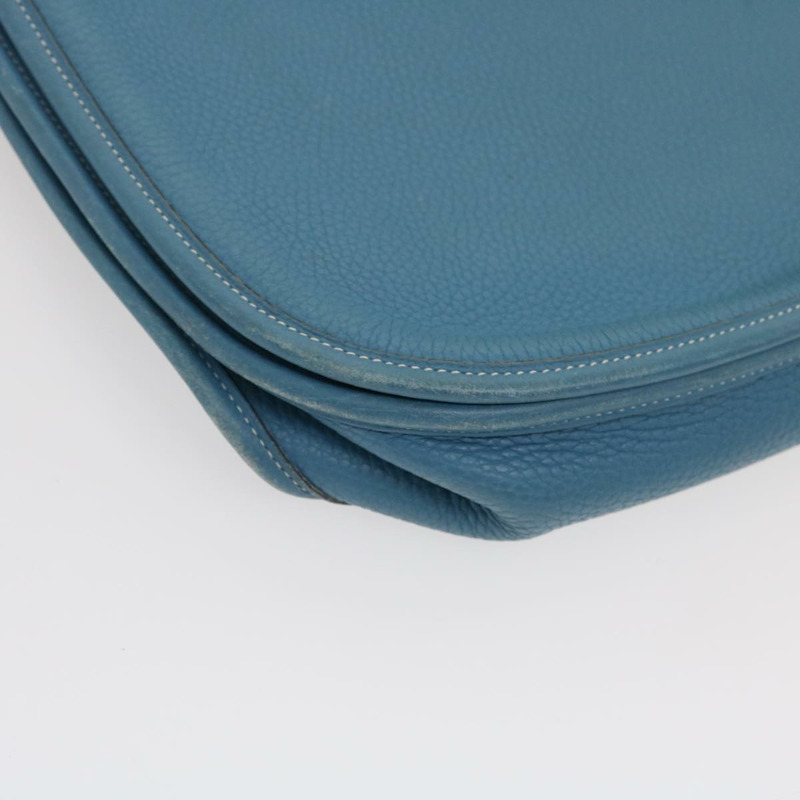 【日本直送】愛馬仕 Evelyn TGM 皮革單肩背包 藍色 正品 am2542gSAM-15