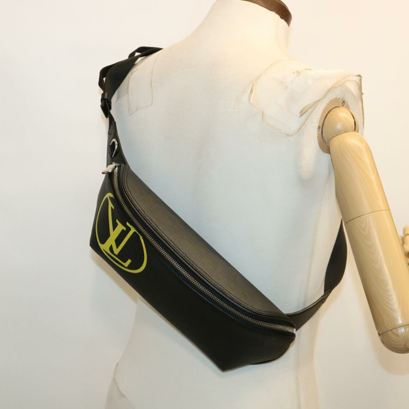【日本直送】路易威登 Epi LV 圓形腰包 黑色 黃色 M55131 正品 ar8522A-19