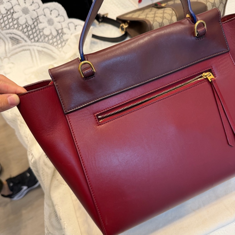 old celine belt bag 酒紅拼色 2016年的 最大號-5