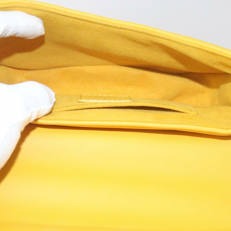 【日本直送】路易威登 New Wave 鏈條包 PM 單肩包 皮革 黃色 LV 正品 60852SAV-9