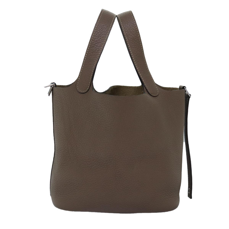 【日本直送】愛馬仕 Pico Tan Lock MM 單肩包 Taurillon Clemence Etope Auth 74760SAM-12