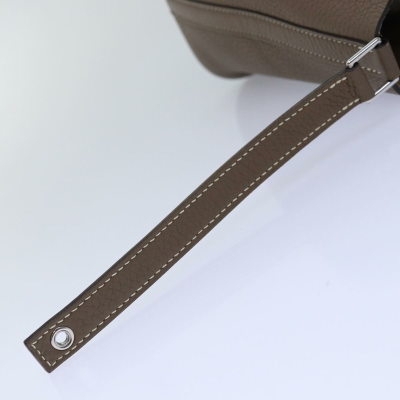 【日本直送】愛馬仕 Pico Tan Lock MM 單肩包 Taurillon Clemence Etope Auth 74760SAM-14