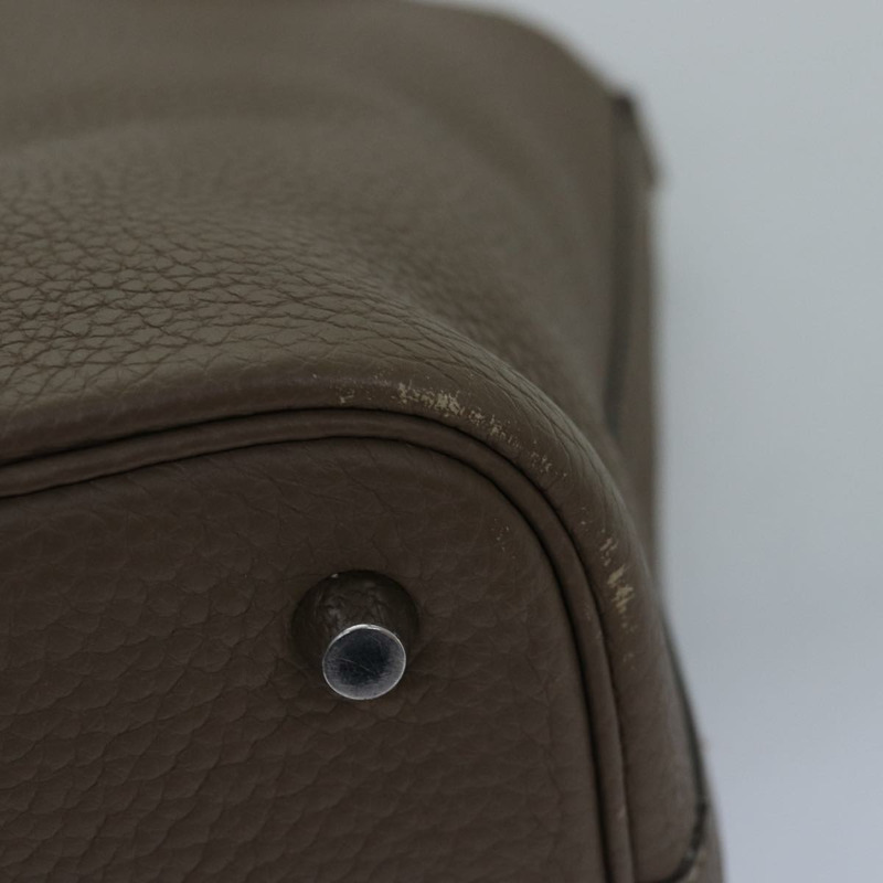 【日本直送】愛馬仕 Pico Tan Lock MM 單肩包 Taurillon Clemence Etope Auth 74760SAM-18