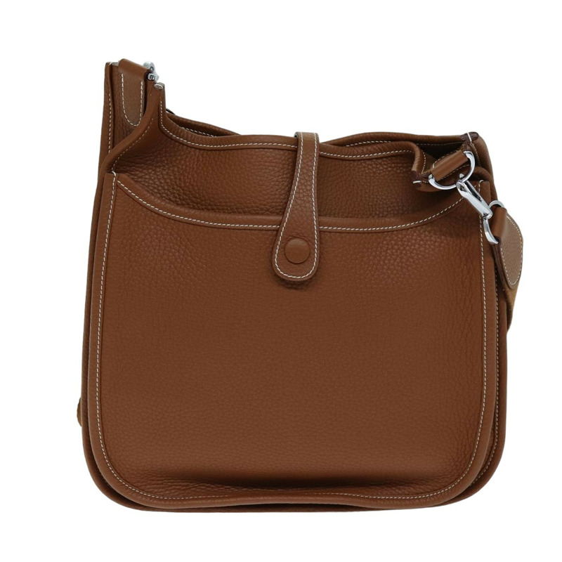 【日本直送】愛馬仕 Evelyn 2 PM 單肩包 Taurillon Clemence 金色 Auth 74761SM-1