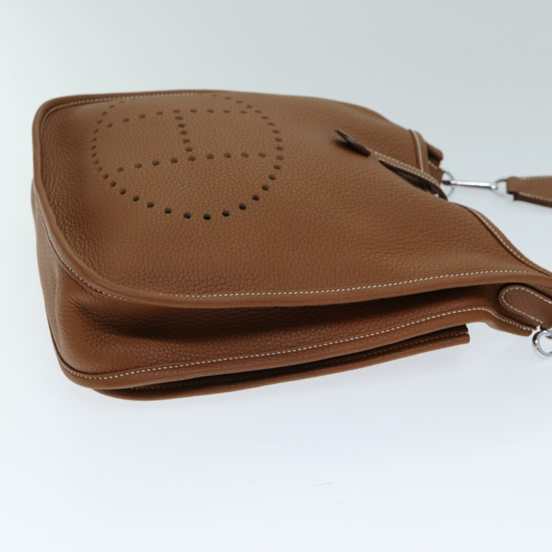 【日本直送】愛馬仕 Evelyn 2 PM 單肩包 Taurillon Clemence 金色 Auth 74761SM-2
