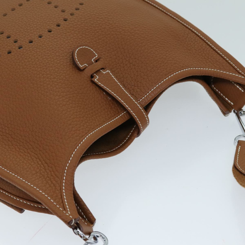 【日本直送】愛馬仕 Evelyn 2 PM 單肩包 Taurillon Clemence 金色 Auth 74761SM-5