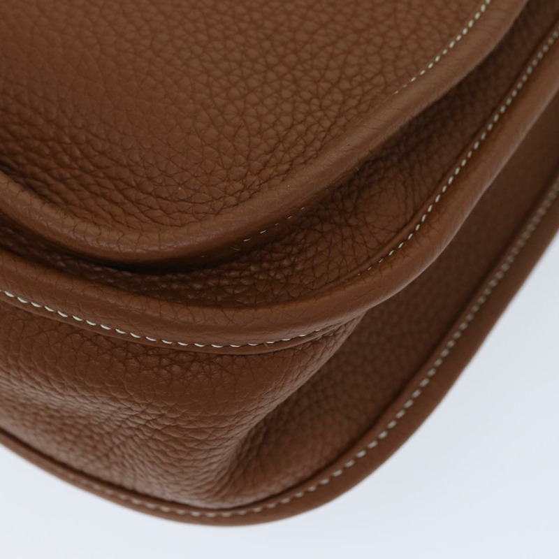 【日本直送】愛馬仕 Evelyn 2 PM 單肩包 Taurillon Clemence 金色 Auth 74761SM-8