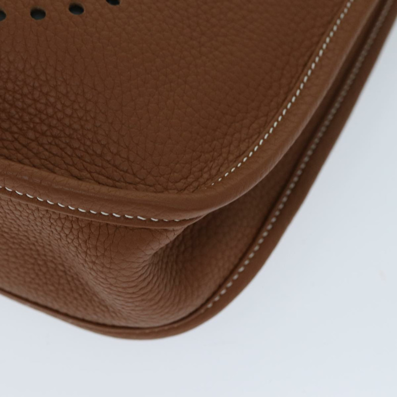 【日本直送】愛馬仕 Evelyn 2 PM 單肩包 Taurillon Clemence 金色 Auth 74761SM-13