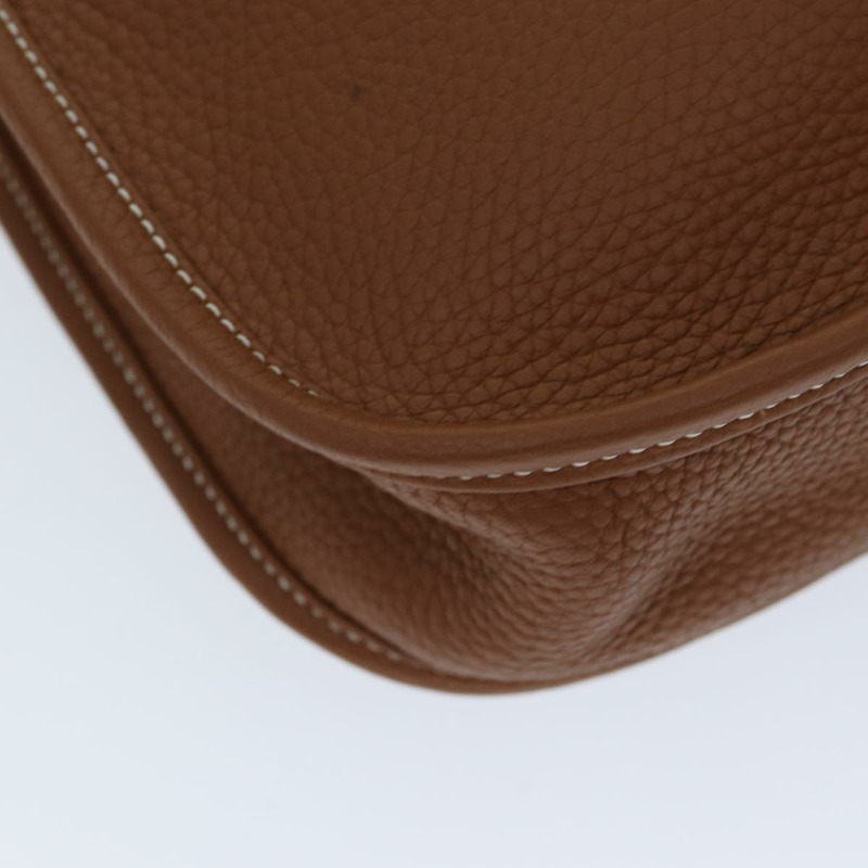 【日本直送】愛馬仕 Evelyn 2 PM 單肩包 Taurillon Clemence 金色 Auth 74761SM-14