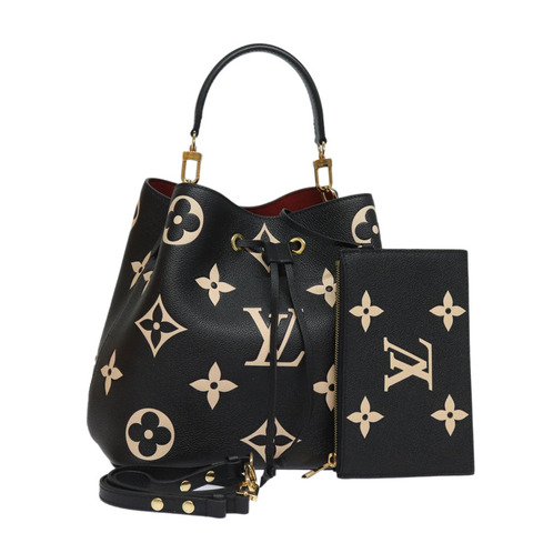 路易威登 Monogram Empreinte Neo Noe 包款黑色米色 M45497 LV 正品 81142SM