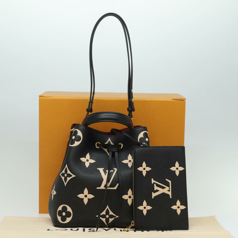 【日本直送】路易威登 Monogram Empreinte Neo Noe 包款黑色米色 M45497 LV 正品 81142SM-11