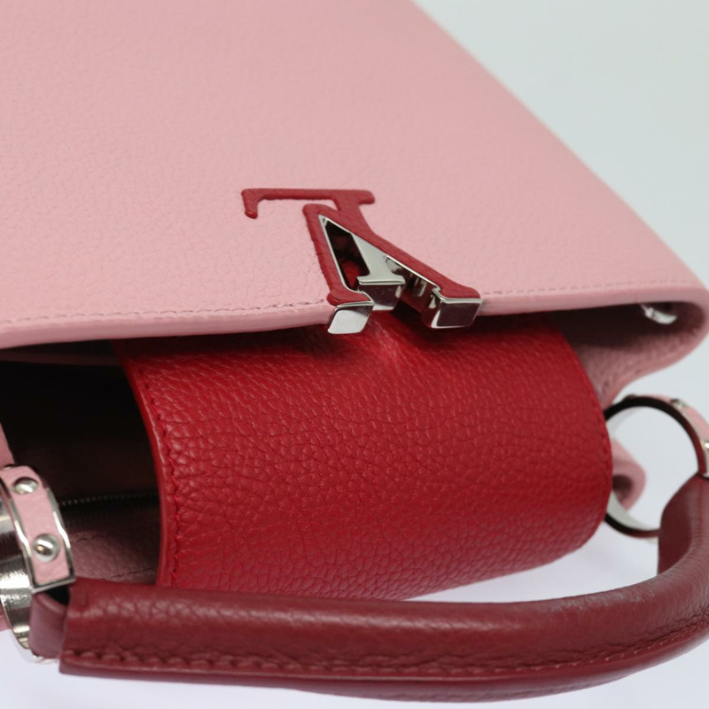 【日本直送】路易威登 Capusine BB 手提包 Taurillon 皮革 2way 紅色粉紅色正品 81113SAM-5