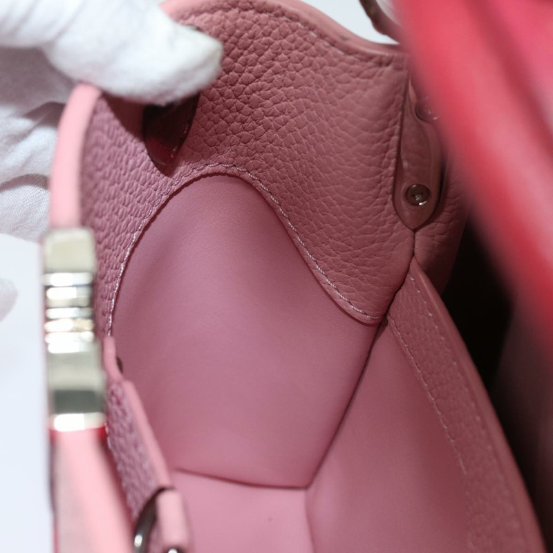 【日本直送】路易威登 Capusine BB 手提包 Taurillon 皮革 2way 紅色粉紅色正品 81113SAM-21