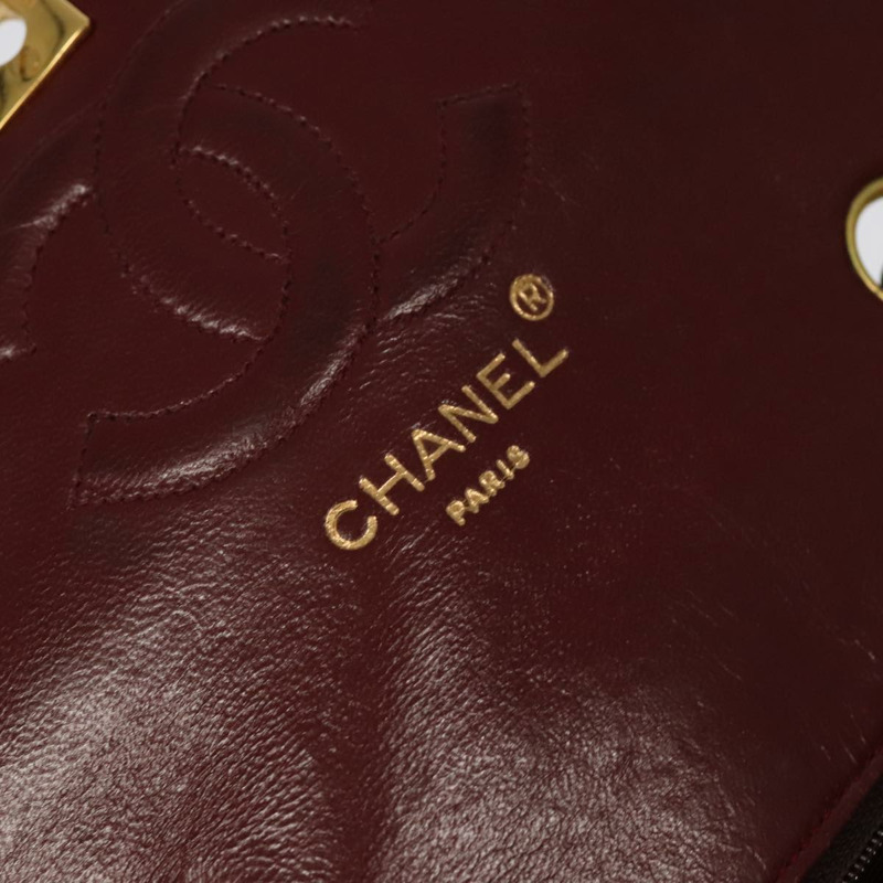 【日本直送】香奈兒 (CHANEL) 絎縫鏈條手提包,羊皮材質,黑色,金色雙C標誌,正品,貨號 yk15914SAV-19