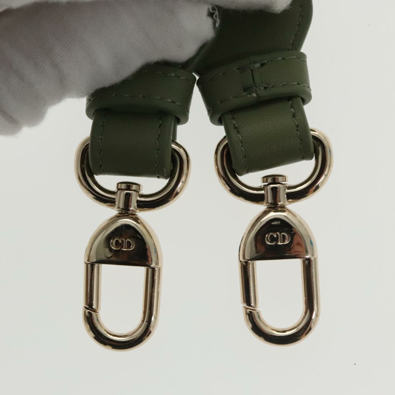 【日本直送】Christian Dior Canage 小號 Lady Dior 手袋,羊皮材質,兩用,綠色/金色,正品,貨號 101347SAM-29