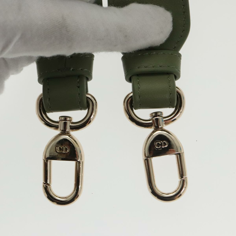 【日本直送】Christian Dior Canage 小號 Lady Dior 手袋,羊皮材質,兩用,綠色/金色,正品,貨號 101347SAM-30