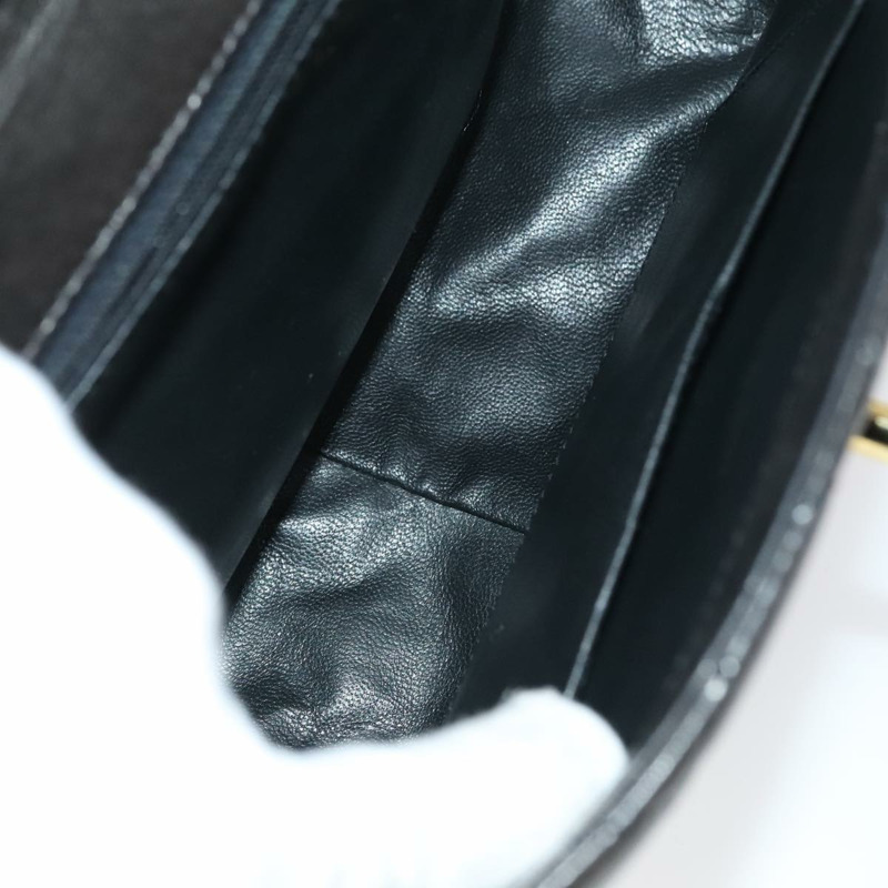 【日本直送】香奈兒 (CHANEL) Matelasse 羊皮單肩包，黑色，金色雙C標誌，正品編號 104998SAV-8