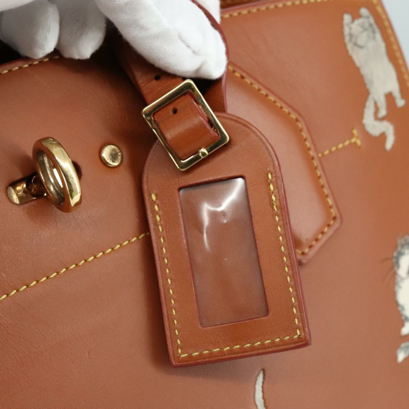 【日本直送】路易威登 Catgram City Steamer MM 手提包,皮革材質,棕色,M52969,正品編號 104191SM-17