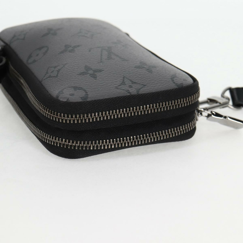 【日本直送】路易威登 Monogram Eclipse 雙手機包 灰色 M69534 LV Auth BA1275SAV-5