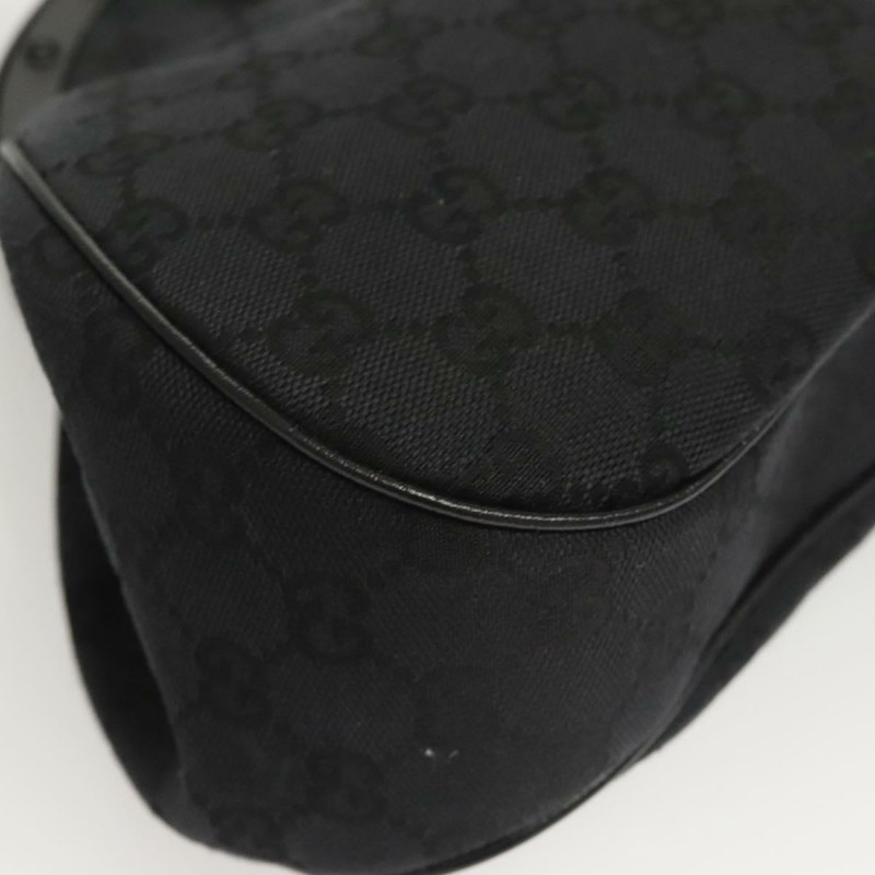 【日本直送】GUCCI GG帆布竹節按扣手提包 黑色 正品 119629V-8