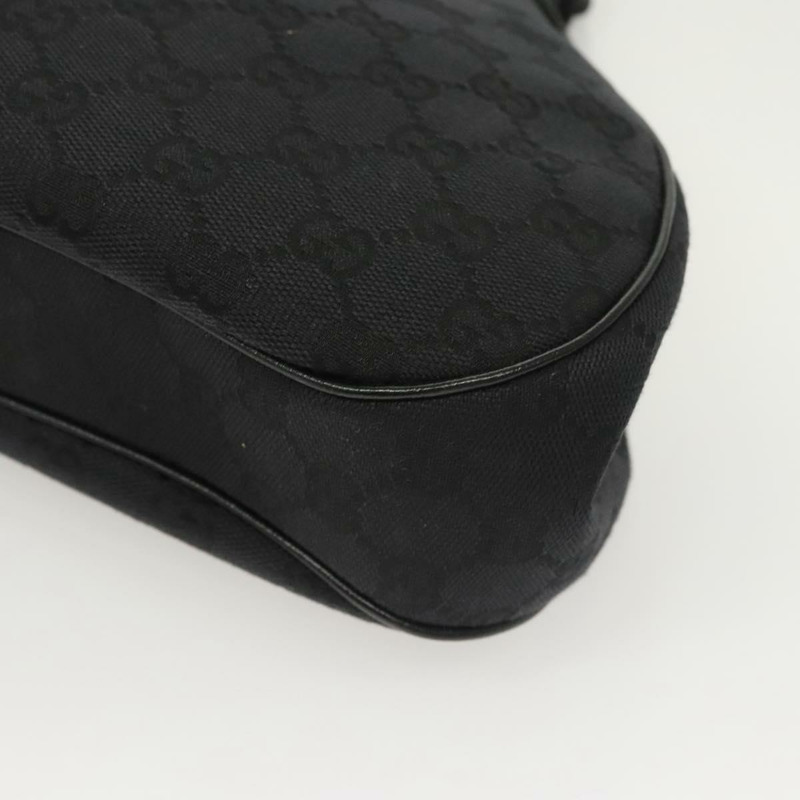 【日本直送】GUCCI GG帆布竹節按扣手提包 黑色 正品 119629V-13