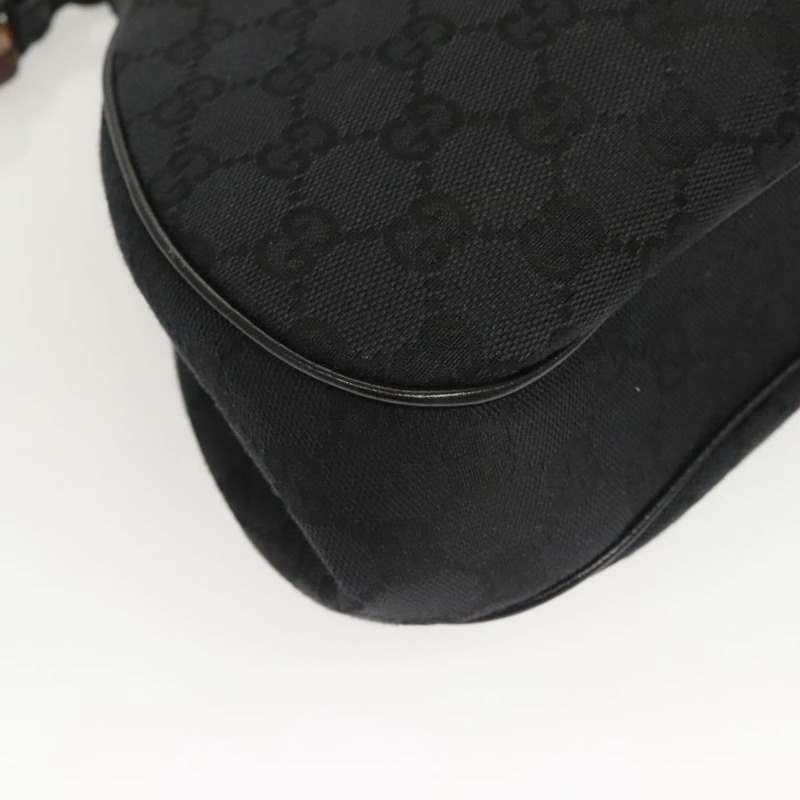 【日本直送】GUCCI GG帆布竹節按扣手提包 黑色 正品 119629V-14