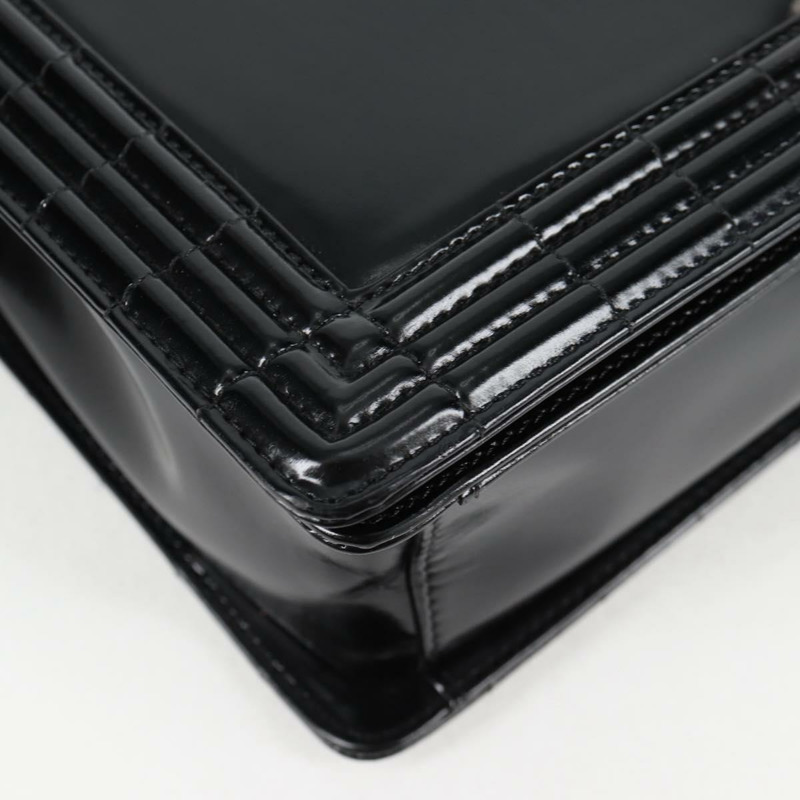 【日本直送】香奈兒 (CHANEL) Boy Chanel 鏈條肩背包，黑色銀色皮革，CC標誌，正品編號 bs26444SAV-7