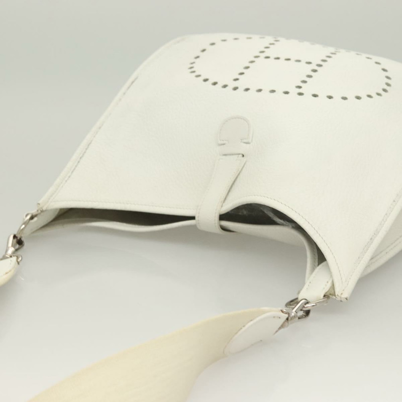 【日本直送】愛馬仕 Evelyn 1 GM 單背包，Togo 皮革，白色，正品 BA2943SAM-5