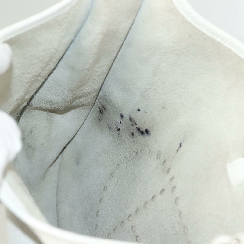 【日本直送】愛馬仕 Evelyn 1 GM 單背包，Togo 皮革，白色，正品 BA2943SAM-10