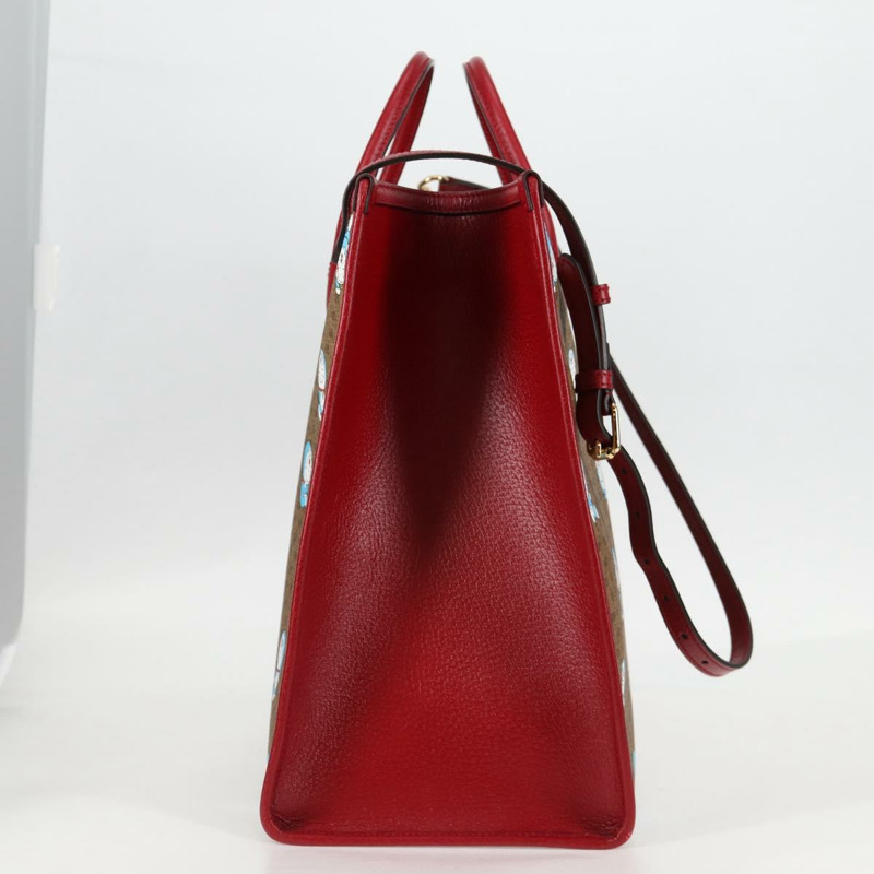 【日本直送】GUCCI Micro GG Supreme哆啦A夢手提包 PVC材質 兩用 棕金色 653952 正品 131782SAM-2