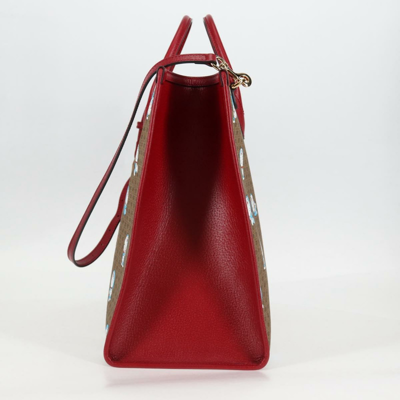 【日本直送】GUCCI Micro GG Supreme哆啦A夢手提包 PVC材質 兩用 棕金色 653952 正品 131782SAM-3