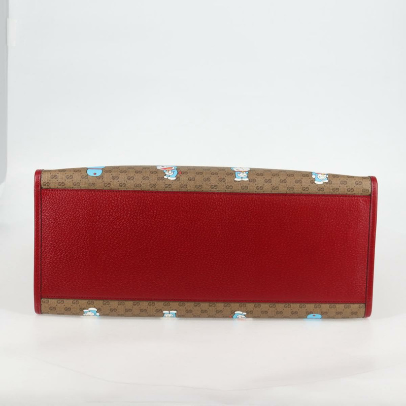 【日本直送】GUCCI Micro GG Supreme哆啦A夢手提包 PVC材質 兩用 棕金色 653952 正品 131782SAM-4
