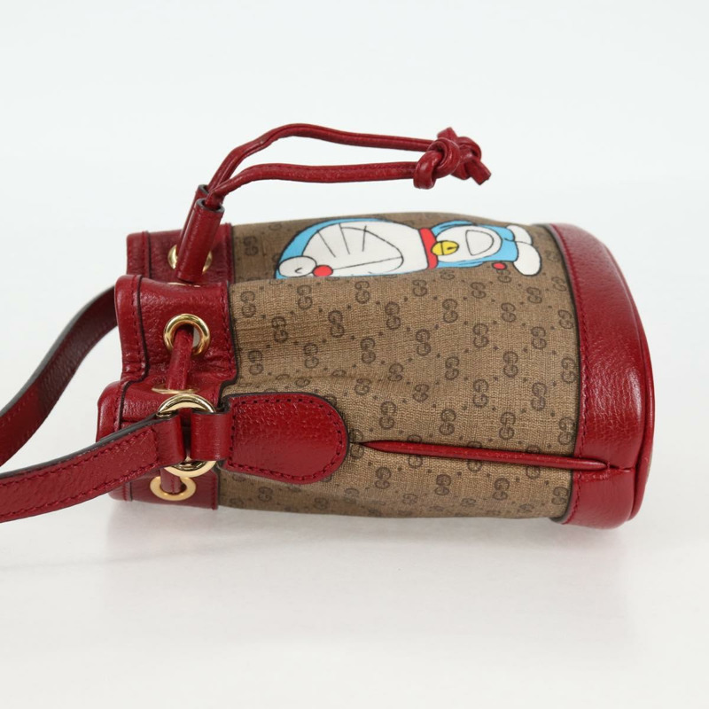 【日本直送】GUCCI Micro GG Supreme Doraemon 聯名款手提包 PVC 米色 金色 正品 132450SAM-2