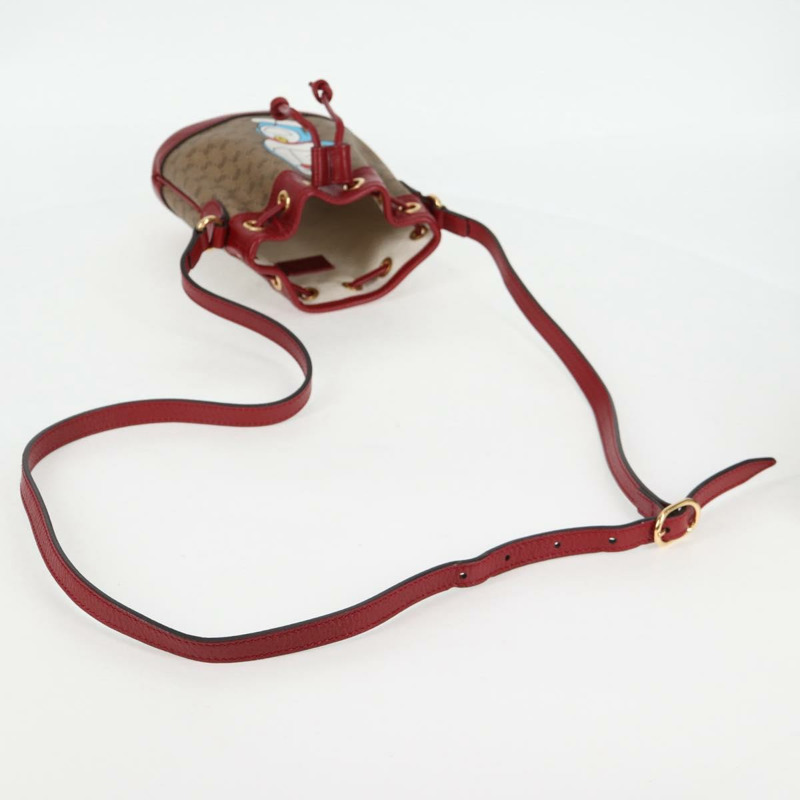 【日本直送】GUCCI Micro GG Supreme Doraemon 聯名款手提包 PVC 米色 金色 正品 132450SAM-6