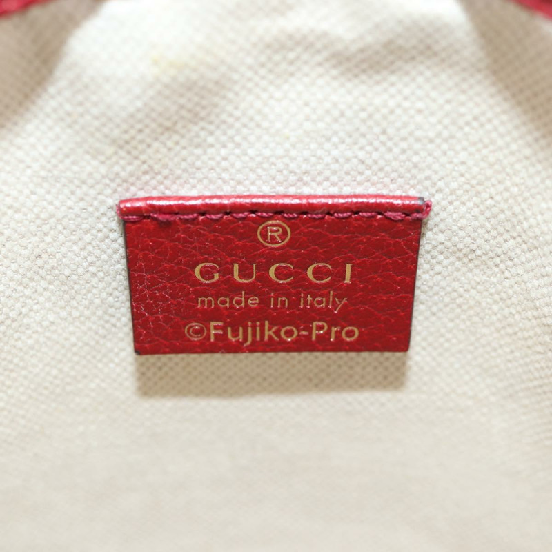 【日本直送】GUCCI Micro GG Supreme Doraemon 聯名款手提包 PVC 米色 金色 正品 132450SAM-17