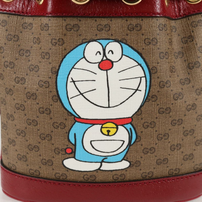 【日本直送】GUCCI Micro GG Supreme哆啦A夢聯名手提包 PVC 米色 647801 正品 135552SAM-1