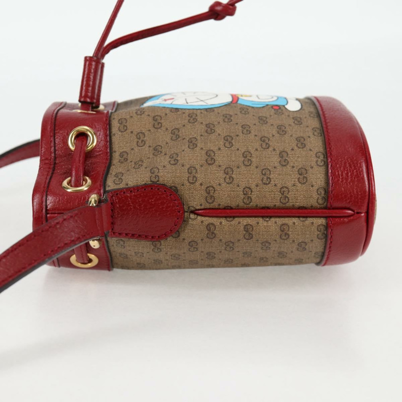 【日本直送】GUCCI Micro GG Supreme哆啦A夢聯名手提包 PVC 米色 647801 正品 135552SAM-3
