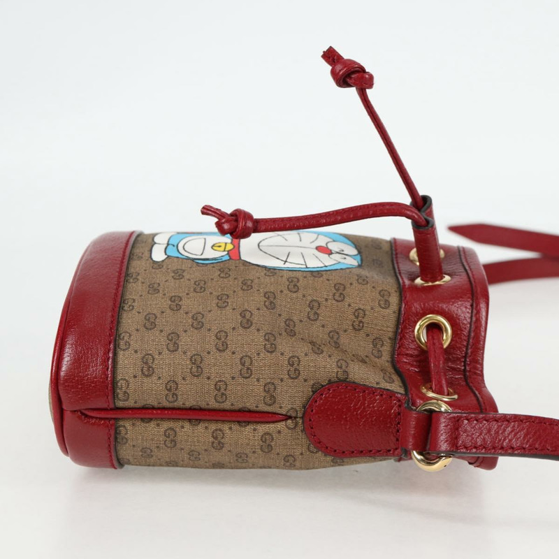 【日本直送】GUCCI Micro GG Supreme哆啦A夢聯名手提包 PVC 米色 647801 正品 135552SAM-4