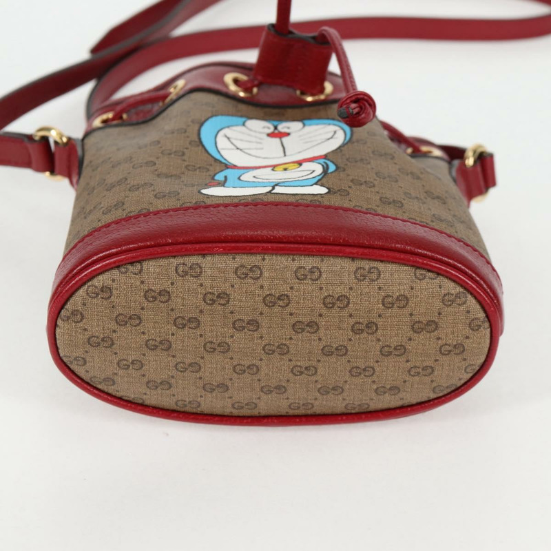 【日本直送】GUCCI Micro GG Supreme哆啦A夢聯名手提包 PVC 米色 647801 正品 135552SAM-5