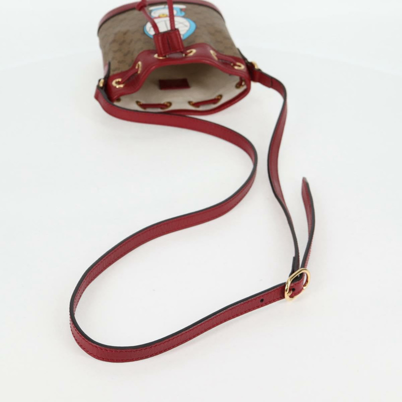 【日本直送】GUCCI Micro GG Supreme哆啦A夢聯名手提包 PVC 米色 647801 正品 135552SAM-7