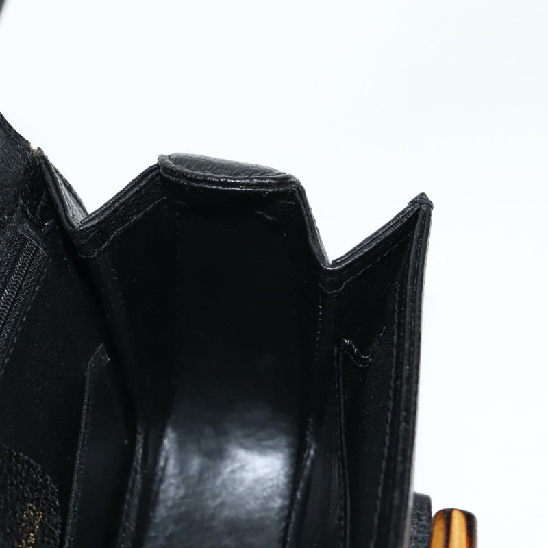 【日本直送】GUCCI 竹節手提包 皮革 黑色 金色 001 1781 1577 0 Auth 137706V-19