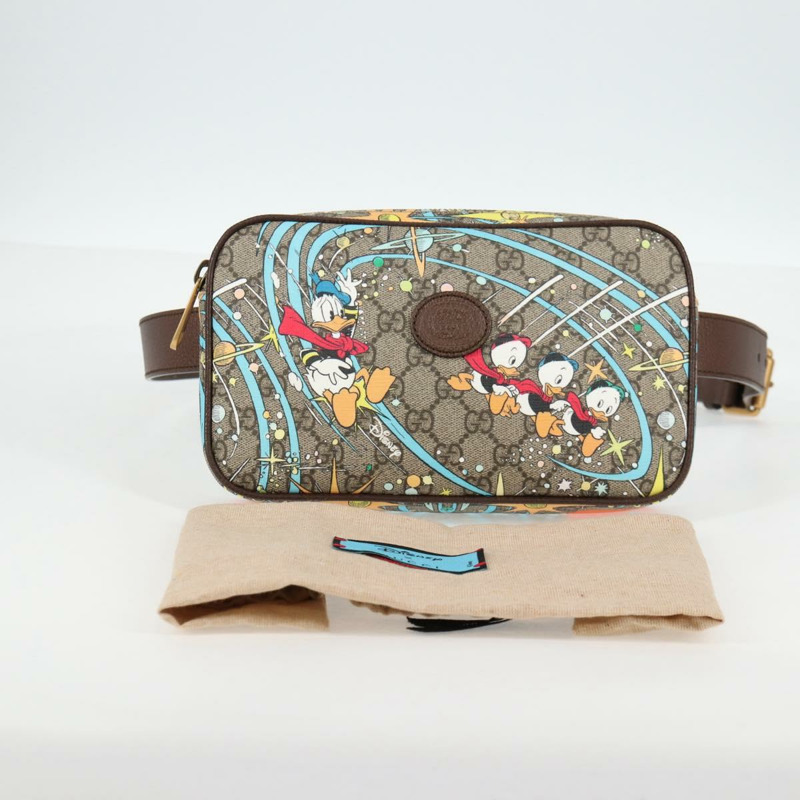 【日本直送】GUCCI GG Supreme Disney 聯名腰包 PVC 米色 602695 正品 138991SAM-11
