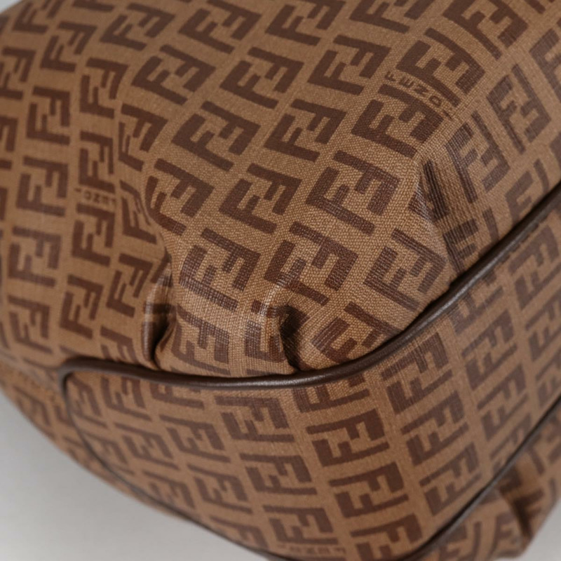 【日本直送】FENDI Zucchino帆布Mamma Baguette單肩包 PVC米色金色 正品 135115SAV-13