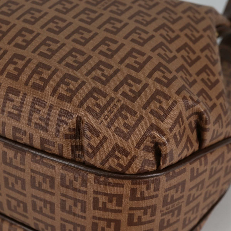 【日本直送】FENDI Zucchino帆布Mamma Baguette單肩包 PVC米色金色 正品 135115SAV-14