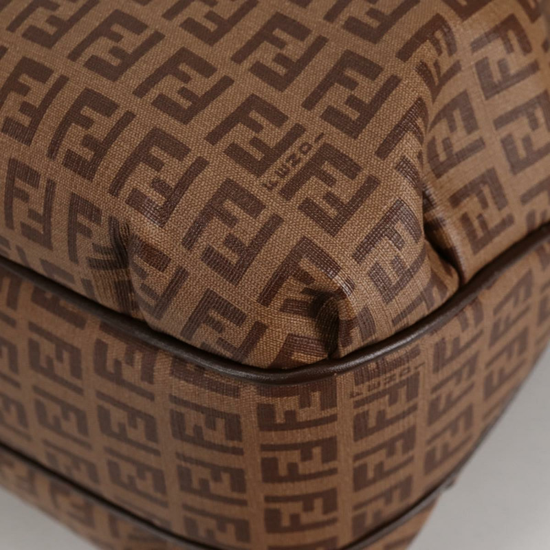 【日本直送】FENDI Zucchino帆布Mamma Baguette單肩包 PVC米色金色 正品 135115SAV-16