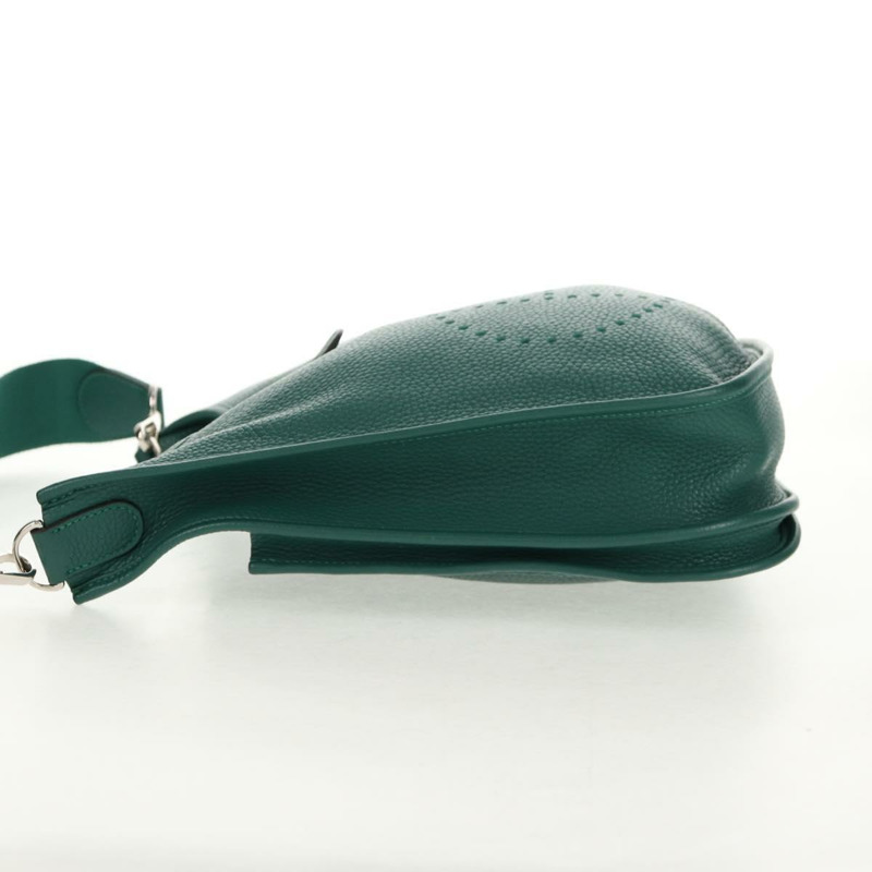【日本直送】愛馬仕 Evelyn 3 PM 單肩包 Taurillon Clemence 綠色 正品 BA6847SM-3