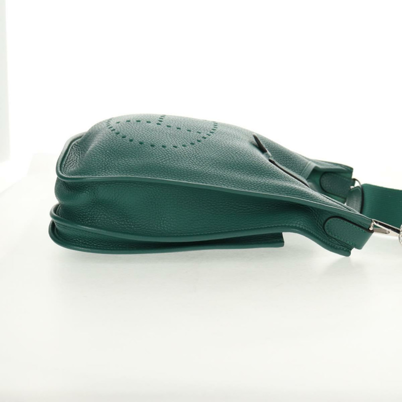 【日本直送】愛馬仕 Evelyn 3 PM 單肩包 Taurillon Clemence 綠色 正品 BA6847SM-4