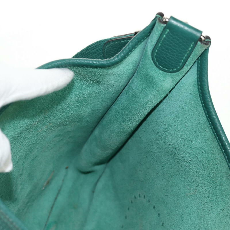 【日本直送】愛馬仕 Evelyn 3 PM 單肩包 Taurillon Clemence 綠色 正品 BA6847SM-22